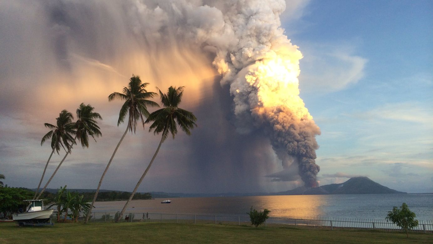 Mount Tavurvur erupts Friday, August 29, in Papua New Guinea. The volcano <a href="http://www.cnn.com/2014/08/29/world/asia/papua-new-guinea-volcano/index.html">spewed a thick tower of ash</a> that reached as high as 60,000 feet above sea level. <a href="http://www.cnn.com/2013/11/20/world/gallery/recently-active-volcanos/index.html">See other recently active volcanoes</a>