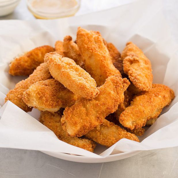 These chicken fingers get a quick saute to make them crispy, but if you do go the deep-fried route, here's what you need to know.