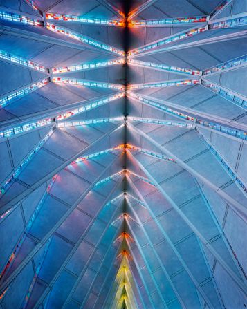 The roof of the United States Air Force Academy Cadet Chapel, Colorado Springs. Architects: Walter Netsch / Skidmore, Owings and Merrill.
