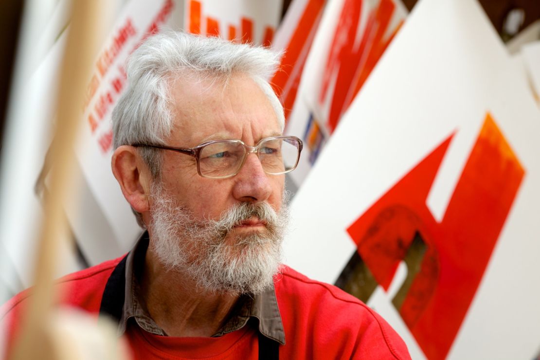 Letterpress designer and Monotype collaborator Alan Kitching.