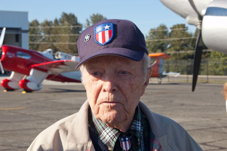 During World War II, Goutiere flew over the dangerous Hump, the Himalayas between India and China, delivering supplies and fuel to Chinese and U.S. forces. "I was home," an emotional Goutiere said at the reunion on Saturday. "I was homesick."
