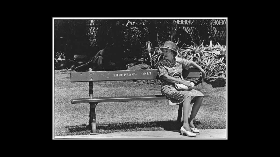 (Struan Robertson and others report that Johannesburg city benches were inscribed for whites only. There were no "blacks only" benches in Johannesburg; blacks sat on the curbstones.)