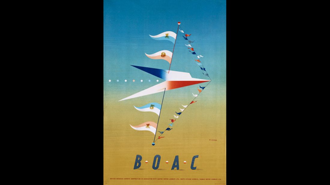 A poster for the British Overseas Airways Corporation, 1950