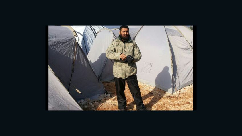 Majeed sent his family many pictures, showing him hard at work in tent camps in northern Syria.