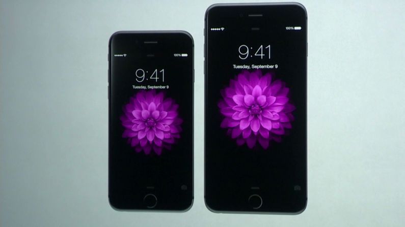 The iPhone 6 is available in two sizes, including the 5.5 inch iPhone 6 Plus.