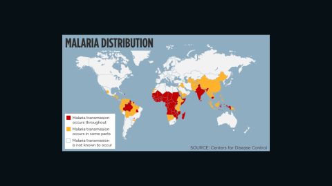 Map shows worst areas for malaria infection