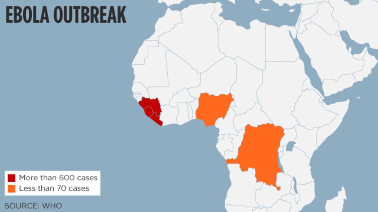 Ebola cases, as of September 12, 2014. Source - WHO