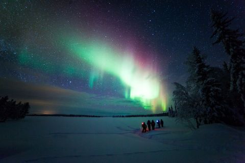 The Aurora Zone's Torassieppi northern lights photo tours teach aurora photographers to adjust their camera settings to the changing displays in northern Finland.
