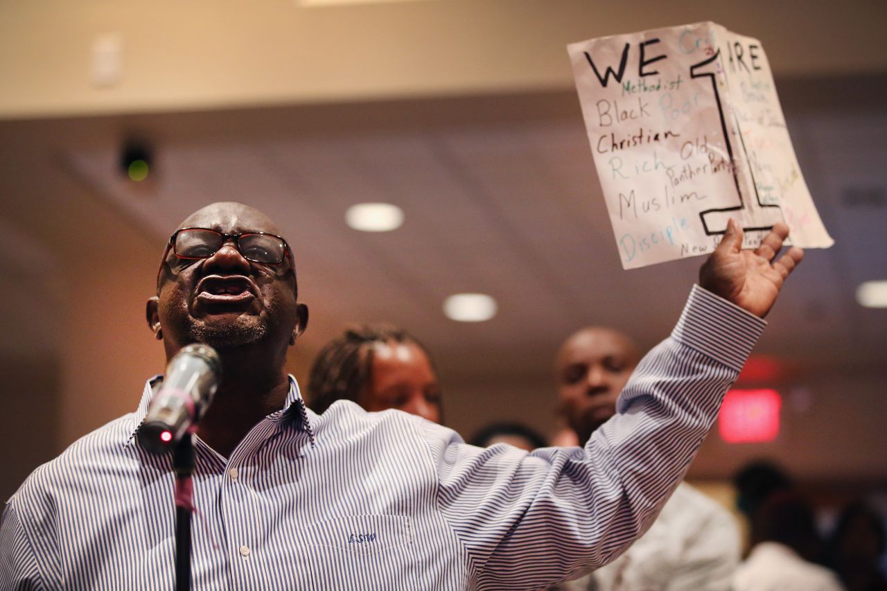 Louis Wilson addresses the City Council.