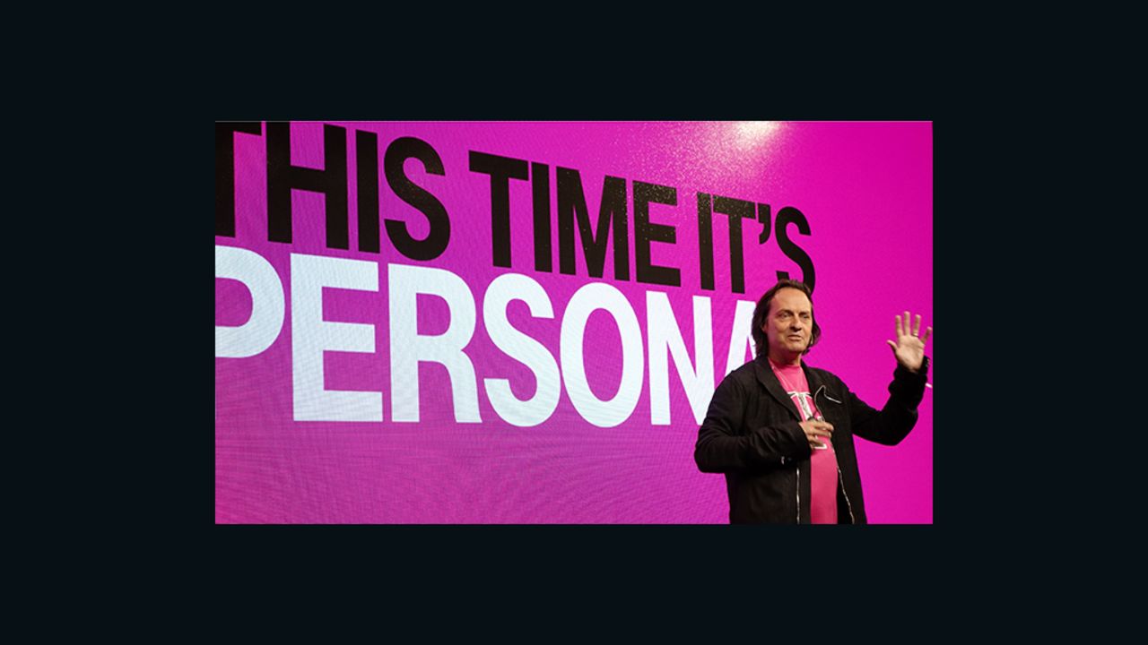 T-Mobile CEO John Legere announced new WiFi integration for mobile phones at a press event in San Francisco.