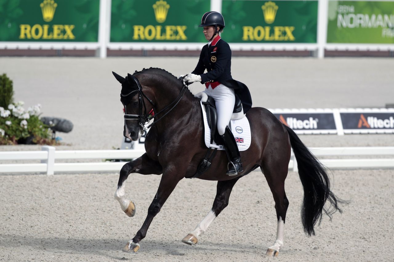 Riding Valegro, the Olympic champion beat Germany's Helen Langehanenberg (on Damon Hill) in both the special and the freestyle. Dujardin was also the top individual rider in the team event, but could not prevent Germany regaining the title.