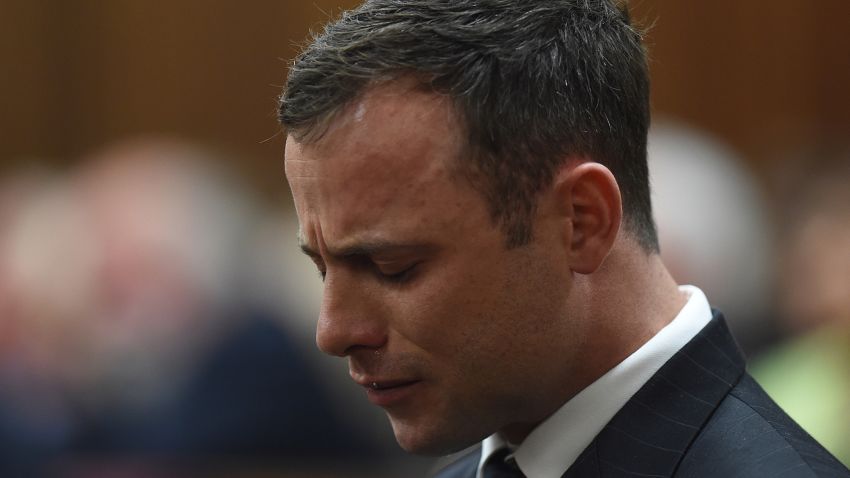 PRETORIA, SOUTH AFRICA - SEPTEMBER 11:  (BY COURT ORDER, THIS IMAGE IS FREE TO USE) Oscar Pistorius sits in the Pretoria High Court on September 11, 2014, in Pretoria, South Africa. South African Judge Thokosile Masipa is due to give her verdict as the six month trial of Olympic double-amputee sprinter Oscar Pistorius comes to an end today. His defence maintained that Mr Pistorius mistook Ms Reeva Steenkamp for an intruder in his home when he fired several shots into his bathroom allegedly in self-defence but killing his girlfriend. (Photo  Phill Magakoe - Pool/Independent Newspapers/Gallo Images/Getty Images)