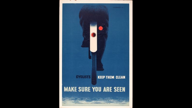 Tom Eckersley is most well-known for this work with the Royal Society for the Prevention of Accidents, and other organizations that raised public awareness about common issues. "He was telling people what to do, but in a very nice, very graphic way," Kitching says. 