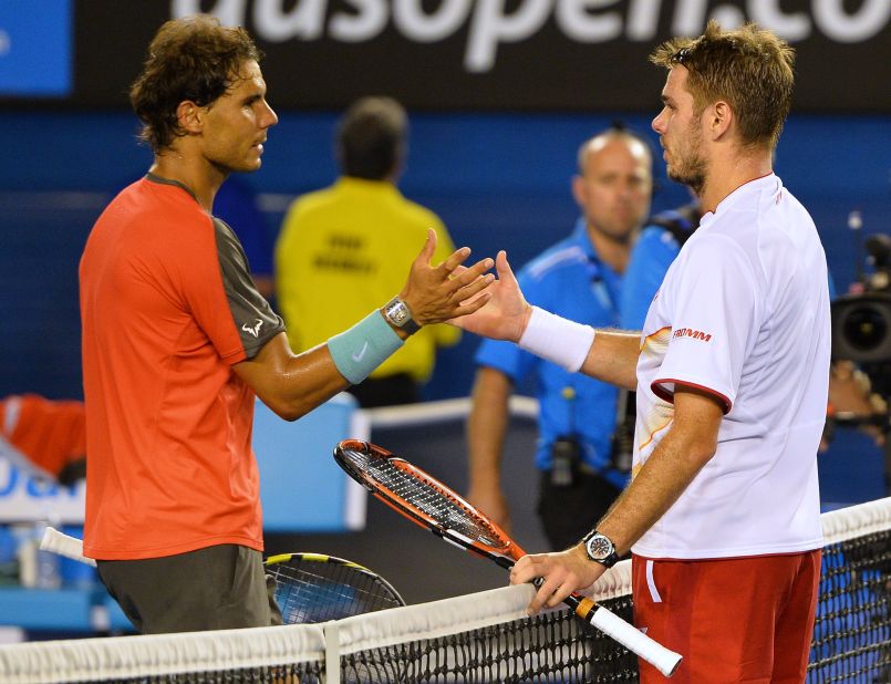 Stan Wawrinka, right, set the tone for an unpredictable tennis season by defeating injured top seed Rafael Nadal in January's Australian Open men's final. 