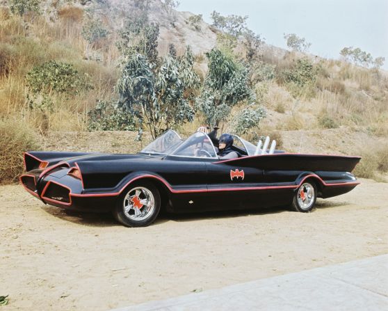 In the '60s TV series "Batman," Adam West cruised around in style with the wind in his cape. This early on-screen Batmobile was based on the Ford Motor Co.'s 1955 Lincoln Futura concept car. 
