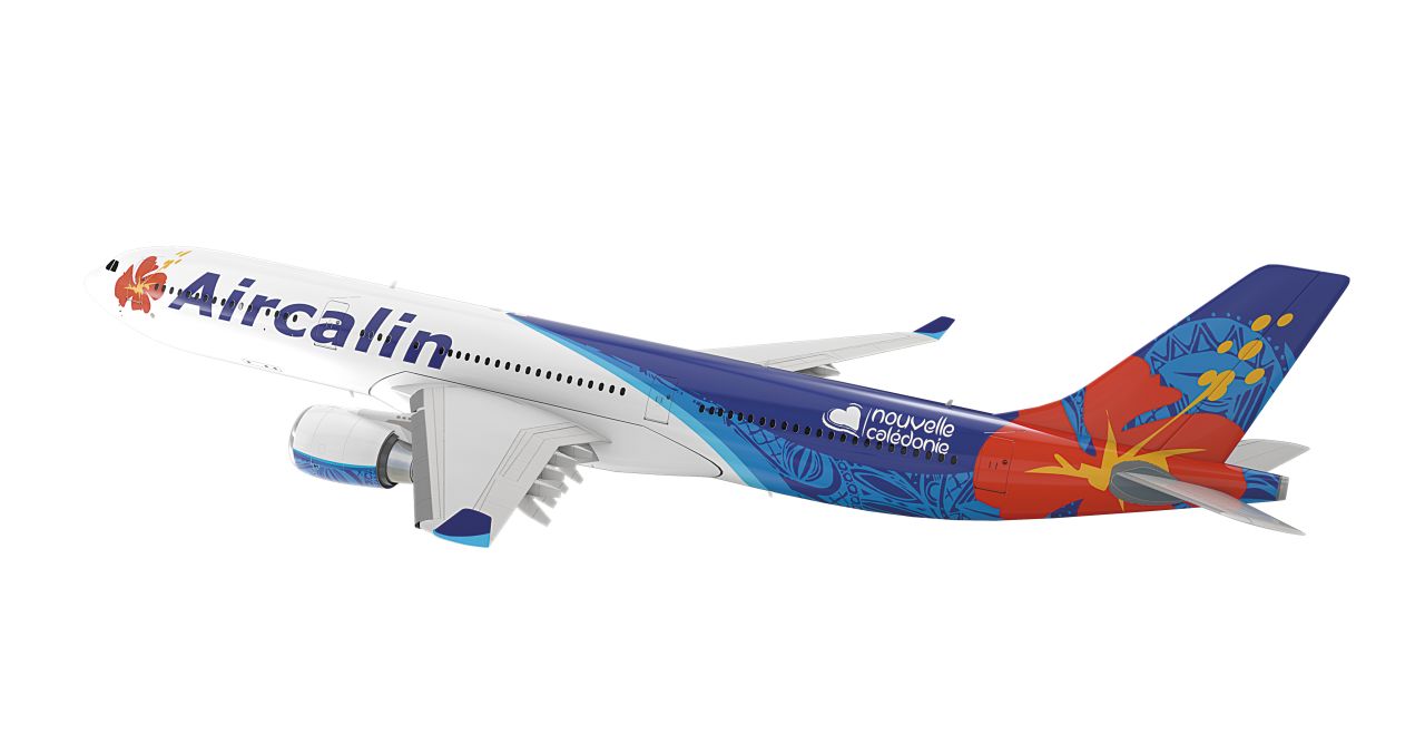 New Caledonia airline Aircalin updated its livery in 2014 when it received its first delivery of A320s. The airline took traditional symbols of the region -- the hibiscus flower and Kanak art -- to create a bold new look.