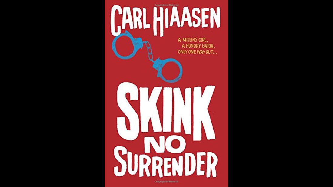 Carl Hiaasen returns to the wilds of Florida swamps with a beloved character for his first young adult, "Skink -- No Surrender." Skink, former-governor-turned-reprobate from previous Hiaasen novels, teams up with fatherless Richard to help the young man find his cousin, who ran off with someone she met on the Internet. Skink and Richard bond over the bizarre shenanigans that ensue. Booklist says "Reluctant readers (especially guys) will surrender themselves to this page-turner."