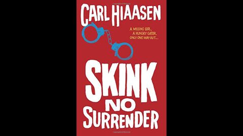 Carl Hiaasen returns to the wilds of Florida swamps with a beloved character for his first young adult, "Skink -- No Surrender." Skink, former-governor-turned-reprobate from previous Hiaasen novels, teams up with fatherless Richard to help the young man find his cousin, who ran off with someone she met on the Internet. Skink and Richard bond over the bizarre shenanigans that ensue. Booklist says "Reluctant readers (especially guys) will surrender themselves to this page-turner."
