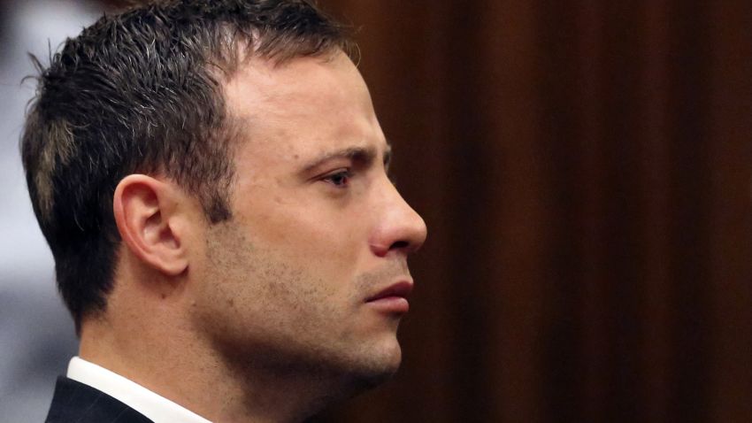 Oscar Pistorius looks straight ahead in court in Pretoria, South Africa, Friday, Sept. 12, 2014.