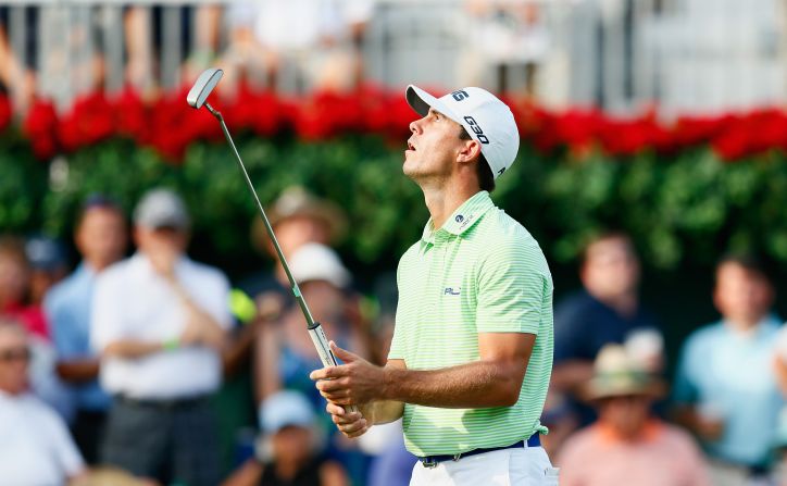 Billy Horschel has a lot on his mind -- he's trying to win the biggest financial prize in golf, while his wife is due to give birth. 