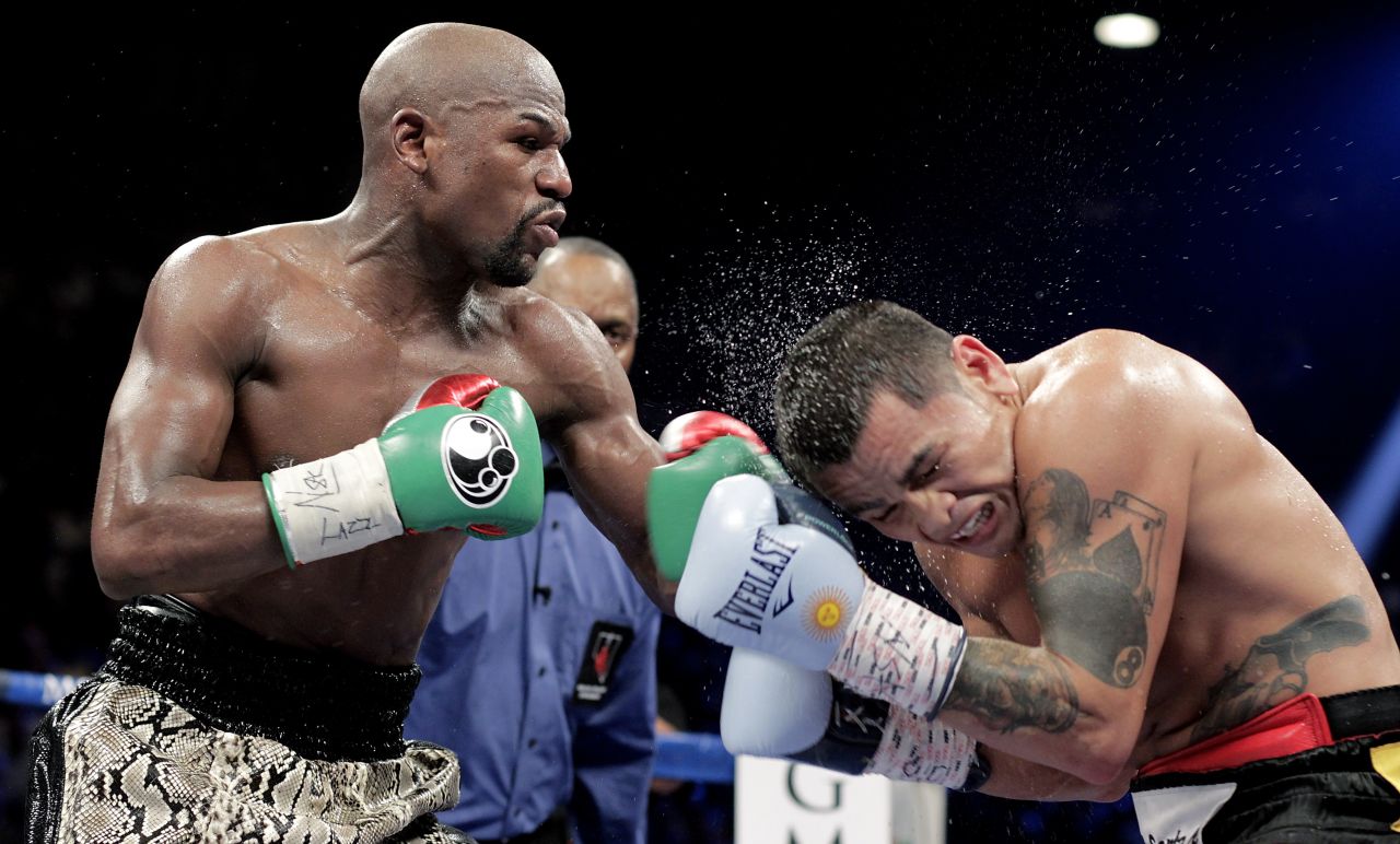 Mayweather's last bout was against Marcos Maidana of Argentina on September 13, 2014 at The MGM Grand in Las Vegas. Mayweather dominated with a 12 round unanimous decision, retaining his WBA welterweight belt and WBC welterweight and super welterweight world titles. 
