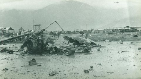 The scene in Camp A Shau, Vietnam, after the battle in March 1966.