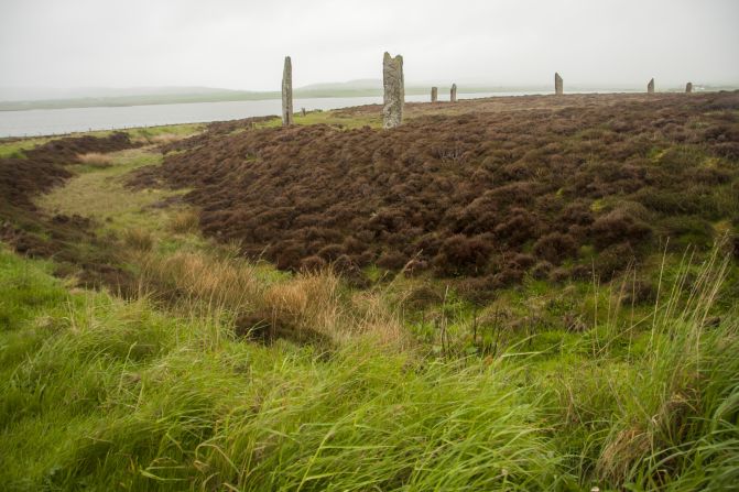 Also part of the same world heritage site on the Orkney Islands is the <a href="http://ireport.cnn.com/docs/DOC-1159858">Ring of Brodgar</a>. These large stones, placed in a circle, probably date to 2000 or 2500 B.C., according to <a href="http://www.historic-scotland.gov.uk/index/places/propertyresults/propertydetail.htm?PropID=PL_233" target="_blank" target="_blank">Historic Scotland</a>. 