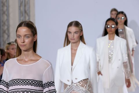 Temperley London kept things ultra-sophisticated with stark-white materials. 