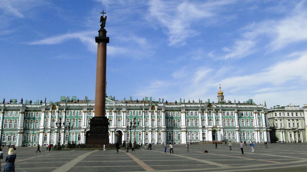 The massive State Hermitage Museum and Winter Palace in St. Petersburg, Russia, houses more than 3 million works of art.