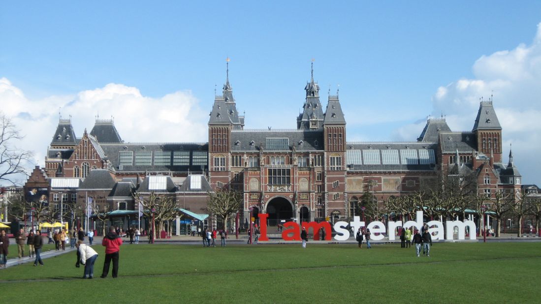 Cycle to the Rijksmuseum National Museum, which showcases Dutch art dating back to the Middle Ages. 