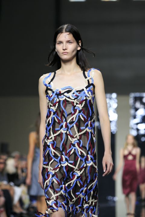 Christopher Kane debuted a darker color scheme for his <a href="http://www.cnn.com/2014/09/17/world/london-fashion-week-memorable-fashion/index.html?hpt=hp_c3">Spring/Summer collection</a>. 