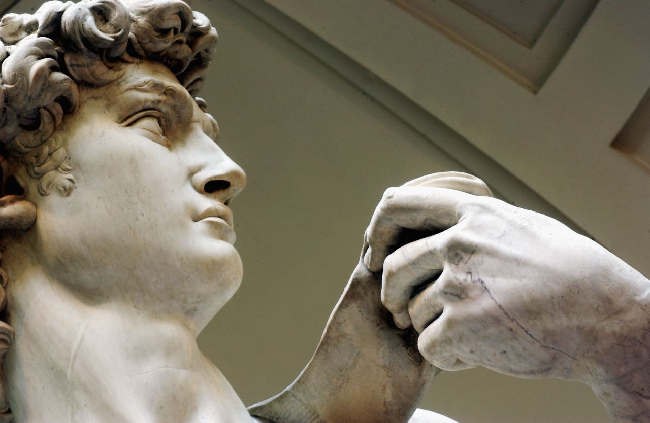Michelangelo's David sculpture is the most famous resident of Florence, Italy's Galleria dell'Accademia.