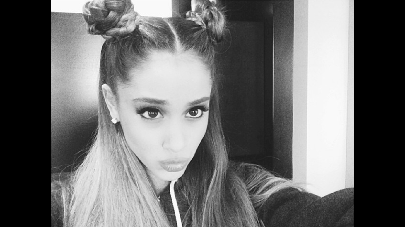 Pop star Ariana Grande <a href="http://instagram.com/p/szLAhTyWRy/" target="_blank" target="_blank">posted a photo</a> of her hair up in buns on Thursday, September 11.