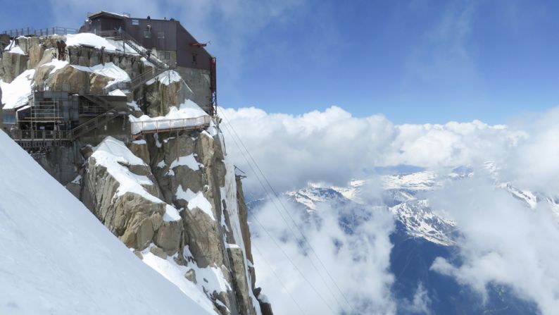 The steps at Janssen Observatory in Mont Blanc, France aren't the challenge. It's where they're located: at the summit of the tallest mountain in the Alps, open to the elements.