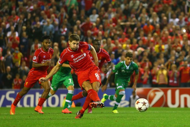 But after Dani Abalo had equalized for the visitors right on the 90-minute mark, Liverpool captain Steven Gerrard scored from the penalty spot deep in injury time to seal a 2-1 success.