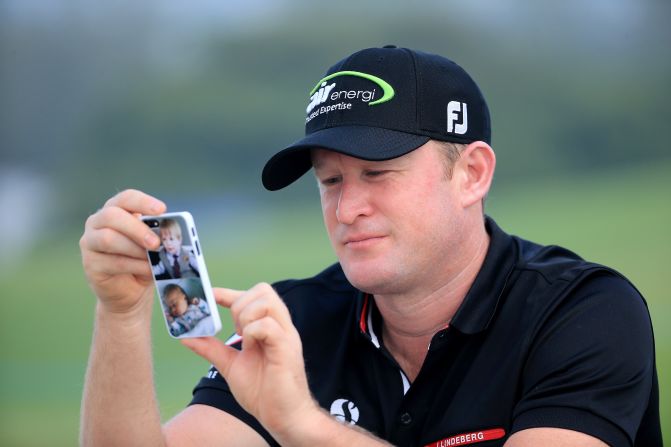 Welsh golfer Jamie Donaldson will play in his first Ryder Cup at Gleneagles. Like many of his European teammates, he often checks in on his mobile.