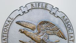 The National Rifle Association(NRA) logo is seen at their headquarters March 14, 2013, in Fairfax, Virginia.