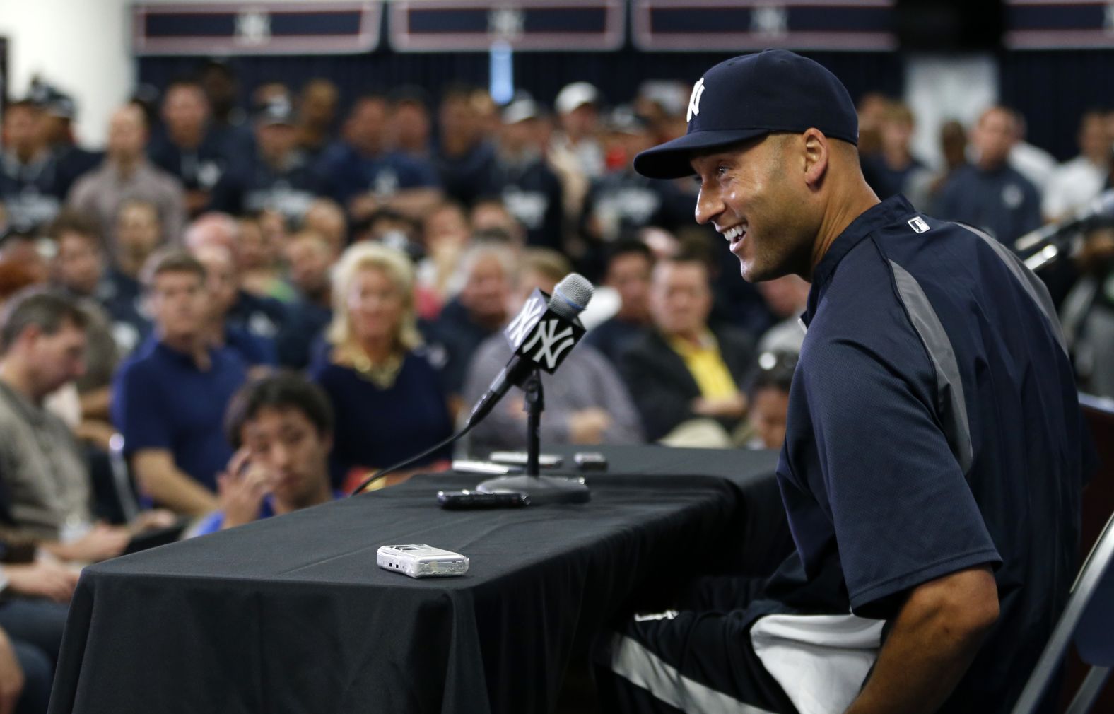 Jeter announces his retirement in February 2014, saying the upcoming season would be his last.