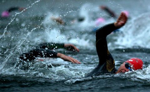 Crowhurst uses different forms of transport to shoot the competitors, meaning he doesn't have to complete a triathlon himself. "The best shots on the swim leg come if you are able to get in close on a boat," he revealed.