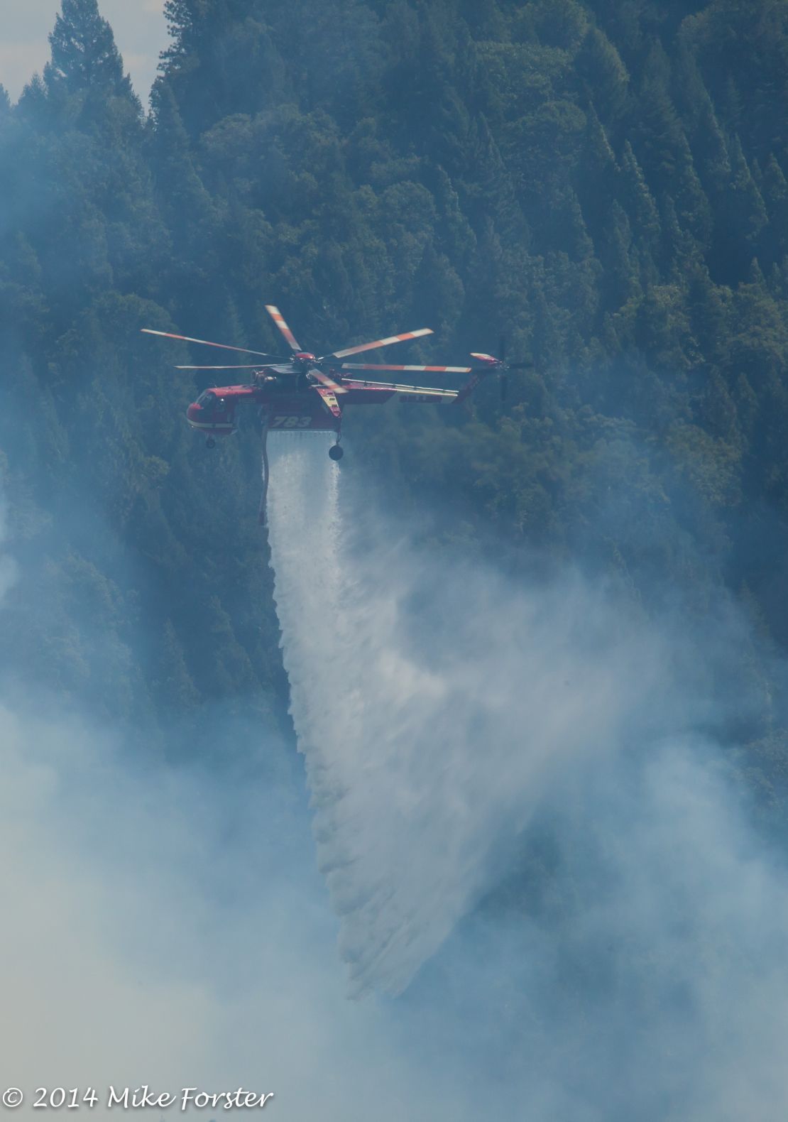 Helicopter over King Fire