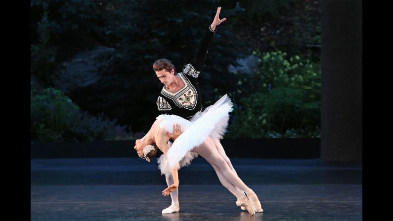 Dancing with Zach Catazaro in "Swan Lake" at Vail International Dance festival 