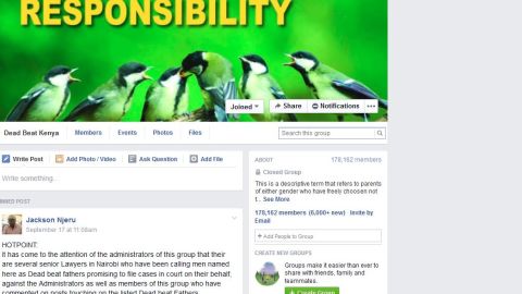 A newly created Facebook page alleges to expose absentee parents in Kenya.
