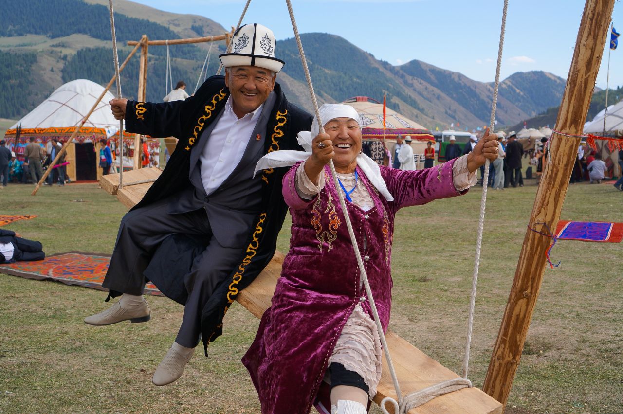 Many spectators stayed in a temporary town with 150 yurts.