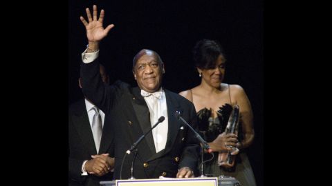 Cosby accepts the Marian Anderson Award in 2010 at the Kimmel Center for the Performing Arts in Philadelphia. 
