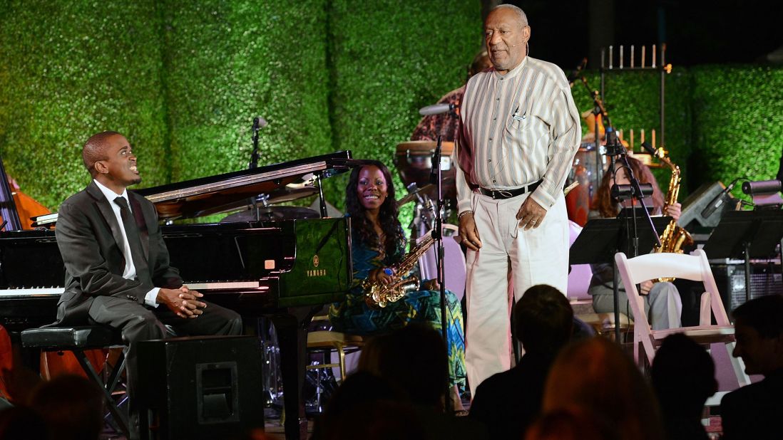 Cosby speaks in 2012 during the 100th anniversary celebration of the Beverly Hills Hotel & Bungalows supporting the Motion Picture & Television Fund and the American Comedy Fund. The comedian is active in several charitable causes.