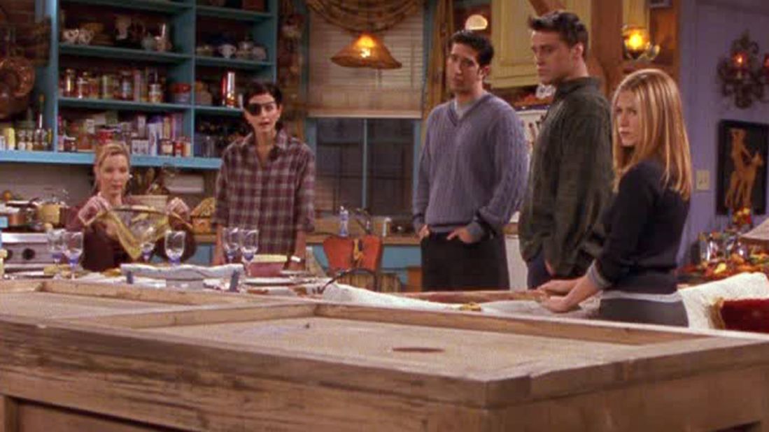 <strong>"The One with Chandler in a Box:"</strong> The Thanksgiving episode in season 4 was another winner thanks to a Joey-Chandler spat. To repair their friendship, Joey sentences Chandler to six hours in a box. The sight gag was excellent, but Chandler cracking wise from inside the box brought the episode to a timeless level of funny. And it gave us <a href="https://www.youtube.com/watch?v=RU5k3OcRDSo" target="_blank" target="_blank">Monica's awesome defense</a> for being interested in the son of an old flame. 