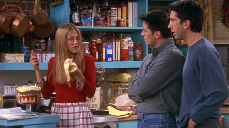 <strong>"The One Where Ross Got High:"</strong> The secrets came tumbling out in this season 6 episode, when the Geller parents come over for Thanksgiving dinner. <a href="index.php?page=&url=http%3A%2F%2Fwww.nickatnite.com%2Fvideos%2Fclip%2Ffriends-the-one-where-ross-got-high-clip.html" target="_blank" target="_blank">Ross owns up to getting high in college</a>; Rachel realizes she made a beef trifle; Chandler and Monica's cover is blown; and Phoebe blurts out her love for Jacques Cousteau. Fantastic timing all around. 
