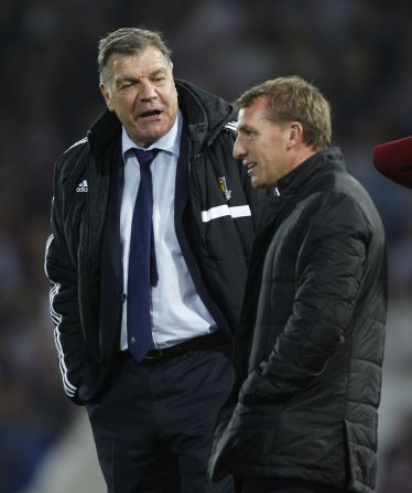 It was a sweet victory for West Ham manager Sam Allardyce (left) who had chided Liverpool before the match for throwing away last season's title in the closing games. 