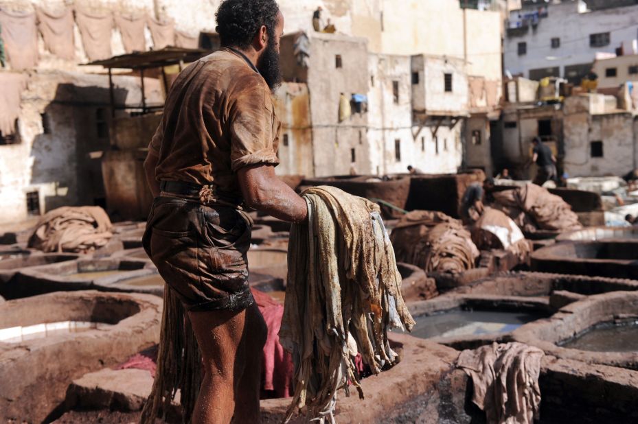 Artisans have been using the same methods to wash, tread and dye animal skins for thousands of years.