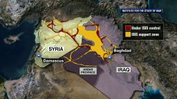 ISIS controlled areas Lead map 09 22